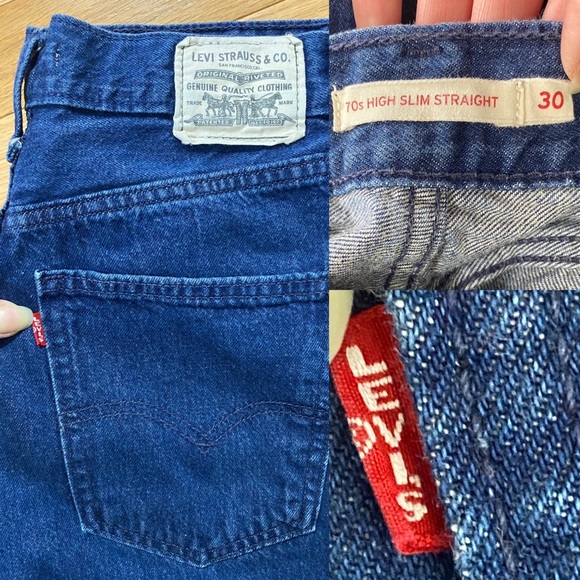 Levi’s Big E Wellthread 70’s High Straight Organic Denim Jeans - Picture 5 of 14